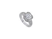 Fine Jewelry Vault UBNR83669W14CZ Perfectly Crafted CZ Fashion Ring in 14K White Gold Fabulous Design