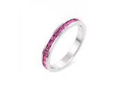 Icon Bijoux R01147R C12 10 Stylish Stackables Pink Crystal Ring Size 10