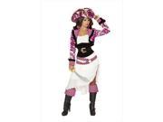 Roma Costume 14 4526 AS M 5 Pieces Precious Pirate Medium White Pink