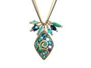 Michal Golan Jewelry 18 22 in. Blue Charm Necklace