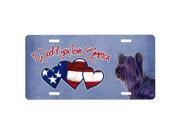 Carolines Treasures SS4975LP Woof If You Love America Skye Terrier License Plate