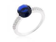 Icon Bijoux R08350R C30 06 Blue Oval Cubic Zirconia Engagement Ring Size 06