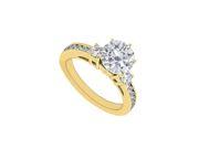 Fine Jewelry Vault UBJS457AY14CZ Dynamic Gift CZ Ring in 14K Yellow Gold