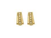 Fine Jewelry Vault UBNER40117Y14D05016 Wide Modern Diamond Hoop Earrings for Women 14K Yellow Gold 0.50 CT TDW April Birthstone Gift