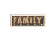 Benzara 70985 Dazzling Wood Led Family Sign