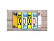XOXO Cut Style Metal License Plate