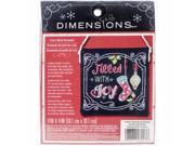 Dimensions 70 08927 Filled With Joy Ornament Counted Cross Stitch Kit 4 X4 14 Count