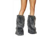 Roma Costume 14 C121 Gray O S Synthetic Fur Boot Covers One Size Grey