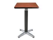 OFM CMT24SQ CHY 24 in. Square Metal Mesh Base Cafe Table Cherry