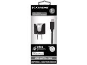 Xtreme Cables 88681 1 Port 1 Amp Cable With 1 Amp 1 Port Home Charger Black