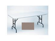 Correll R3096 24 R Series Heavy Duty Blow Molded Folding Tables Fixed Height Mocha Granite