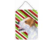 Carolines Treasures SS4573DS1216 12 x 16 in. Jack Russell Terrier Candy Cane Holiday Christmas Aluminium Metal Wall Or Door Hanging Prints