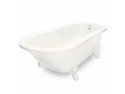 American Bath Factory T061A WH B Maverick 67 in. Bisque Acrastone Tub Drain No Faucet Holes Large