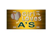 Smart Blonde LP 8083 This Girl Loves Her Athletics Novelty Metal License Plate