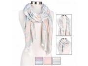 Howards Jewelry 102481 Scarf Aztec Chevron Pastel Assorted 27 x 70 in.