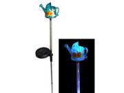 NorthLight 29 in. LED Lighted Solar Powered Outdoor Watering Can Garden Lawn Stake