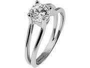 Doma Jewellery SSRZ0176 Sterling Silver Ring With CZ Size 6