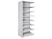 Hallowell A4523 12PL AM MedSafe Antimicrobial Hi Tech Shelving 36 in. W x 12 in. D x 87 in. H 711 Platinum 8 Adjustable Shelves