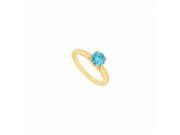 Fine Jewelry Vault UBJ7357Y14BT 101RS10 Created Blue Topaz Ring 14K Yellow Gold 1.00 CT Size 10