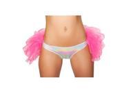 Roma Costume SH3254 HP Slvr M L Shorts with Attached Half Petticoat Hot Pink Silver Medium Large