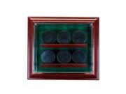 Perfect Cases PC 6PCKCB C 6 Hockey Puck Cabinet Style Display Case Cherry