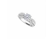 Fine Jewelry Vault UBNR50796EW14D Natural Diamond Engagement Ring in 14K White Gold