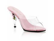Fabulicious CTAIL509G_S_C 10 1 in. Platform Ankle Strap Sandal White Clear Size 10