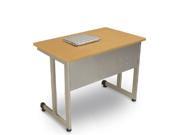 OFM 55139 MPL Modular Computer Privacy Table 24 x 36 Inches Maple and Silver