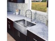 VIGO All in One 33 inch Farmhouse Stainless Steel Kitchen Sink and Faucet Set