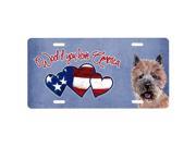 Carolines Treasures SC9910LP Woof If You Love America Norwich Terrier License Plate