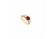Fine Jewelry Vault UBJ2441Y14DR 101RS10 Ruby Diamond Engagement Ring 14K Yellow Gold 2.00 CT Size 10