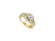 Fine Jewelry Vault UBNR84627Y14CZ CZ Engagement Ring in 14K Yellow Gold