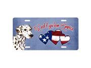 Carolines Treasures SS4981LP Woof If You Love America Dalmatian License Plate