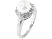 Doma Jewellery MAS01405 8 Sterling Silver Ring with Freshwater Pearl Size 8