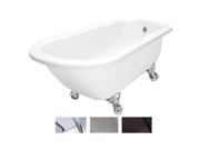 American Bath Factory T060A OB Maverick Bathtub no Faucet Holes White