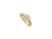 Fine Jewelry Vault UBNR84419AGVYCZ CZ Engagement Ring in Yellow Gold Vermeil