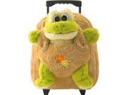 Kreative Kids 8090C Frog Plush Rolling Backpack with Beige