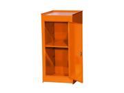 International VRS 4200OR 15 in. Side Half Locker Cabinet with Shelf Orange