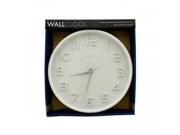Bulk Buys Od499 11 Amp;Quot; White On White Wall Clock