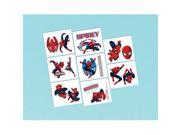 Amscan 393325 Spider Man Tattoos Sheet Pack of 192