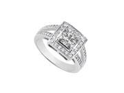 Fine Jewelry Vault UBJ7009W14D Conflict Free Diamond Engagement Ring in 14K White Gold