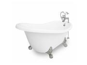 American Bath Factory T021F SN Marilyn 67 in. White Acrastone Bath Tub Large