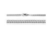 Doma Jewellery SSSSN01322 Stainless Steel Necklace Fox Tail Style 3mm Length 22 in.