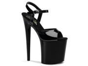 Pleaser FLAM809_B_M 6 Ankle Strap Platform Sandal Black Size 6