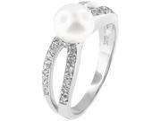 Doma Jewellery MAS01408 8 Sterling Silver Ring with Freshwater Pearl Size 8