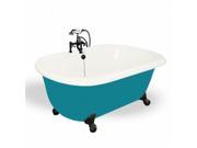 American Bath Factory T070F OB BP Melinda 60 in. Bisque Acrastone Bath Tub Small