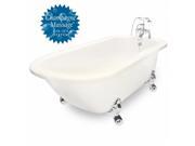 American Bath Factory T061B CH R B Champagne Maverick 67 in. Bisque Acrastone Air Bath Tub Large