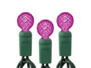 Winterland S 50G15MMPI 4G G15 Removable To A 5 mm. Conical Pink LED Light Set With In Line Rectifer On Green Wire