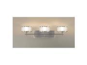 Feiss VS13703 BS Casual Luxury 3 Light Vanity Fixture Brushed Steel