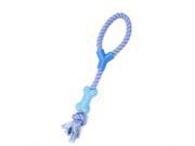 NorthLight Cornflower Blue Ropie with Knotted Plastic Bone Durable Puppy Dog Chew Toy